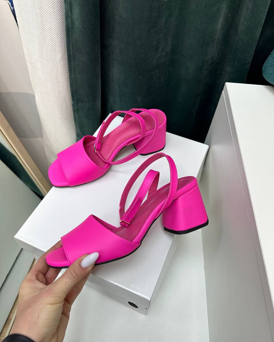 Ankle Strap Block Heel Sandals