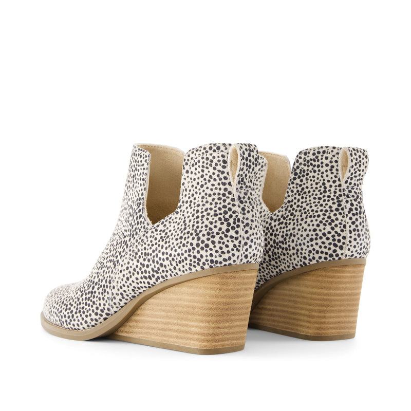 Printed Wedge Ankle Booties