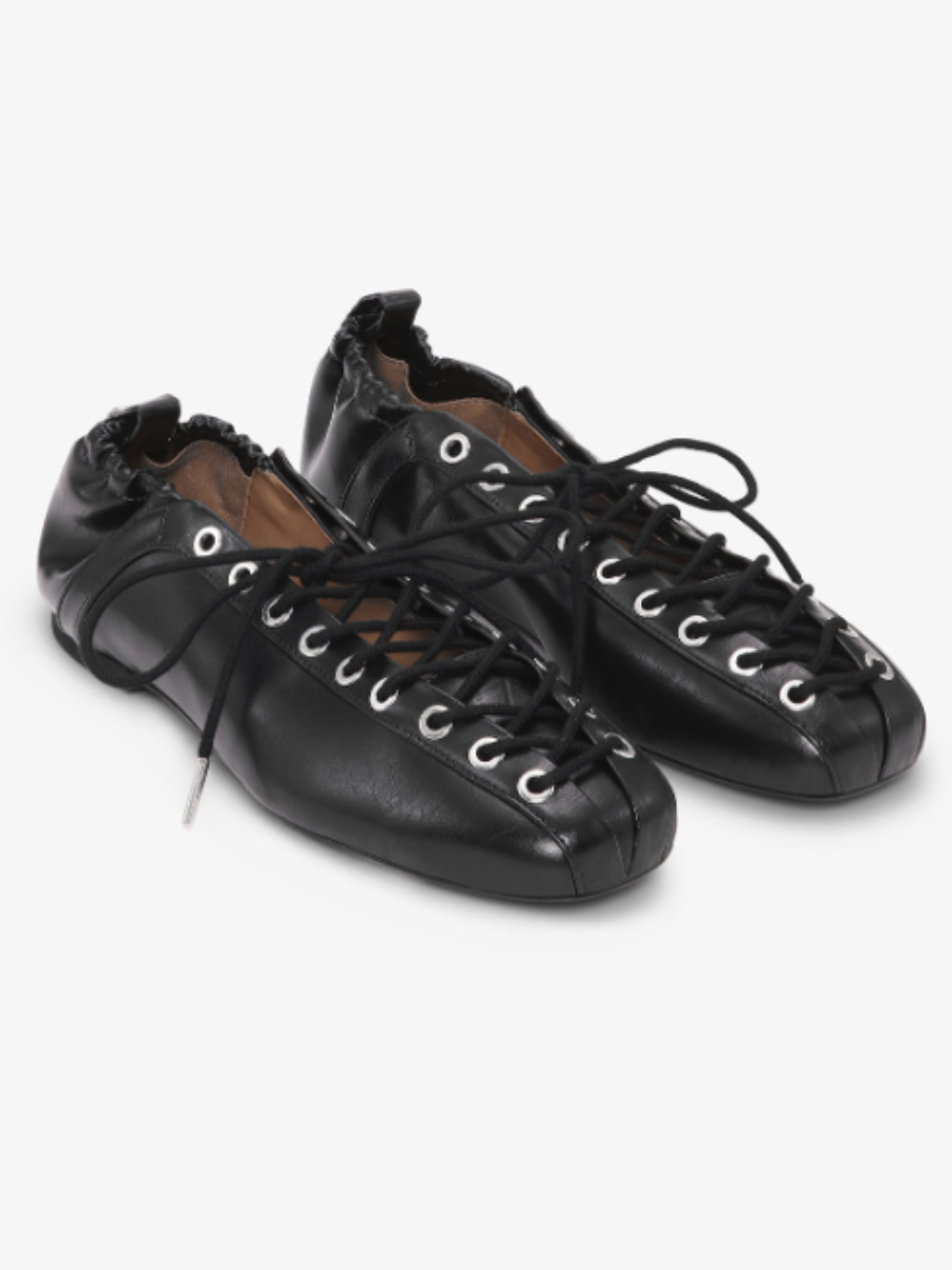 Lace-Up Ballet Flats