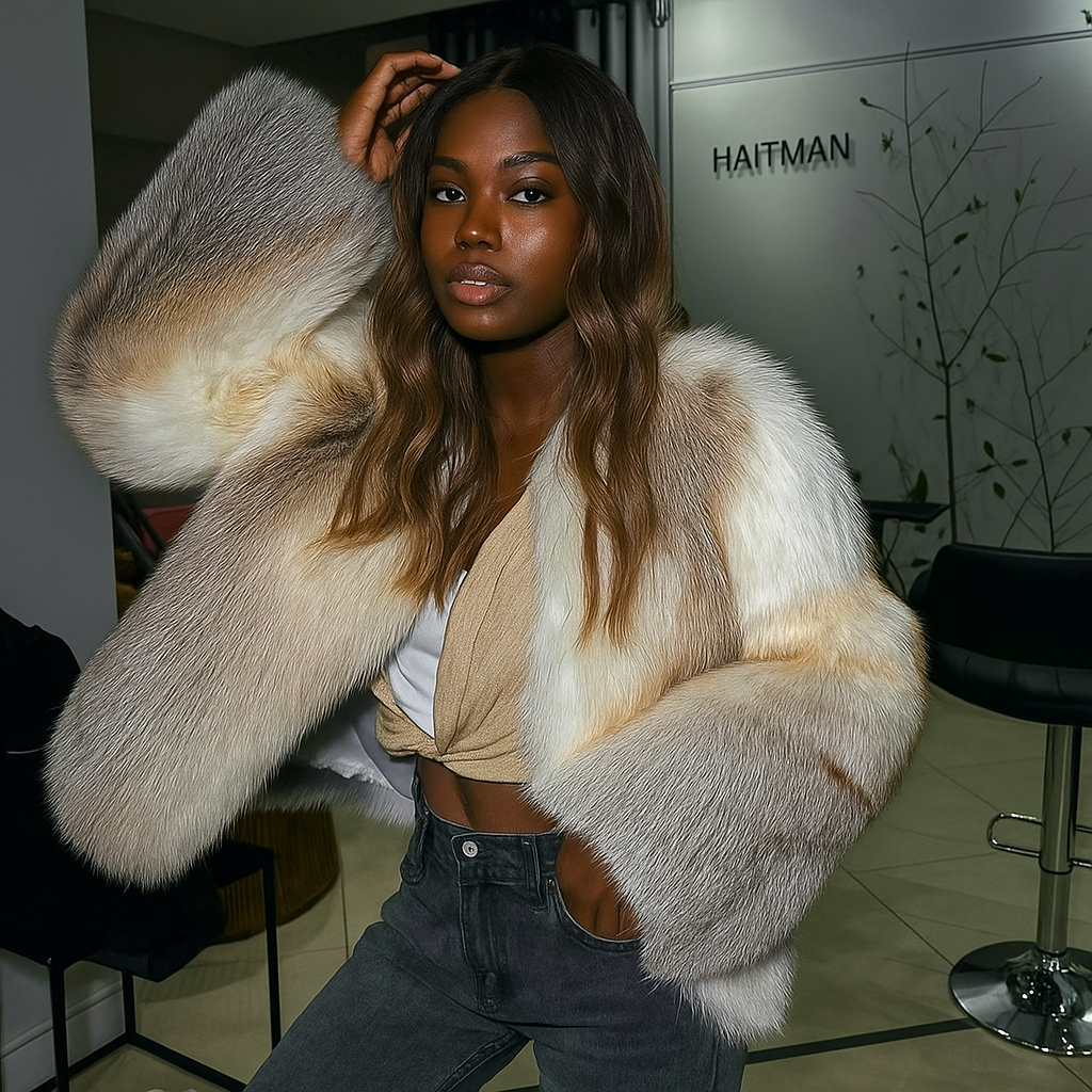 Gridient Faux Fur Bracelet