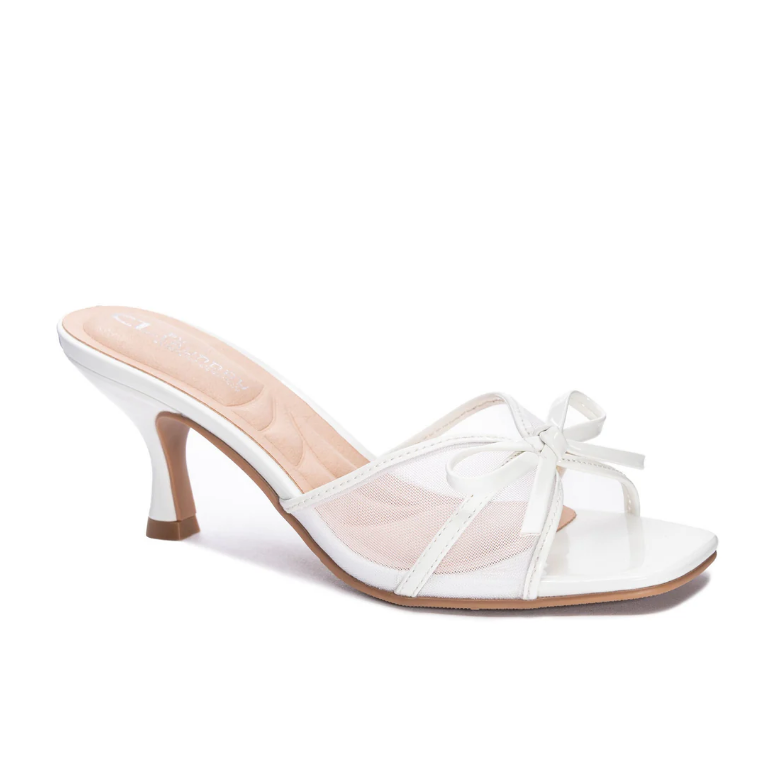 Mesh Bow Sandals