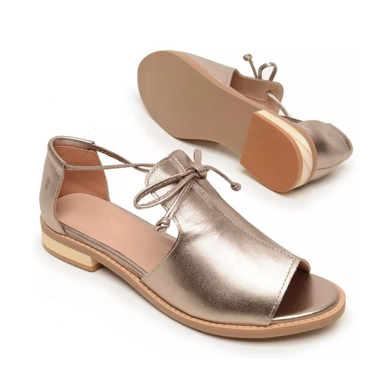 Strappy Peep Toe Flat Sandals