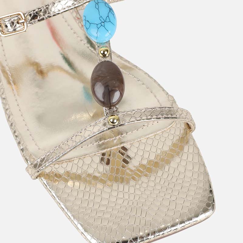 Flat Square Beach Seaside Holiday Knee High Sandals