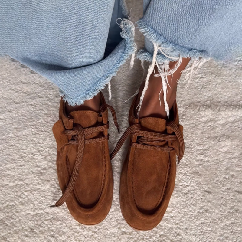 Lace-Up Flat Pumps