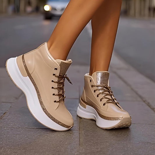 Glitter Detail Platform Sneakers