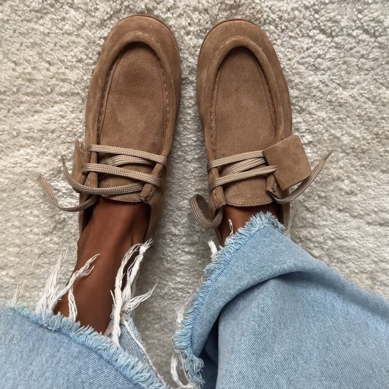 Lace-Up Flat Pumps