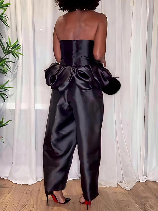 Sweetheart Neck Ruffled Fashion Two Pieces Set