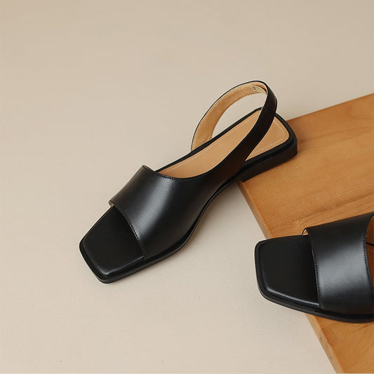 Versatile Square Toe Slingback Footwear