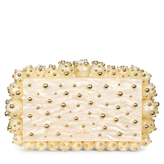Eos Beaded Acrylic Box Clutch