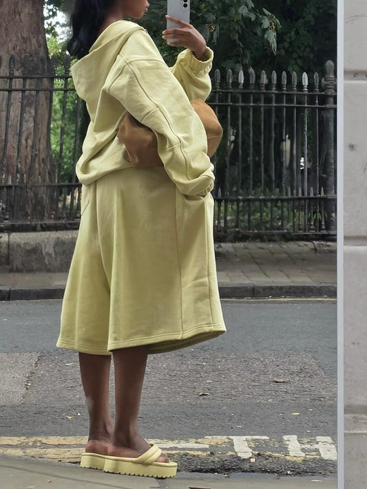 Lemon Zip-Up Hoodie Two Pieces Set