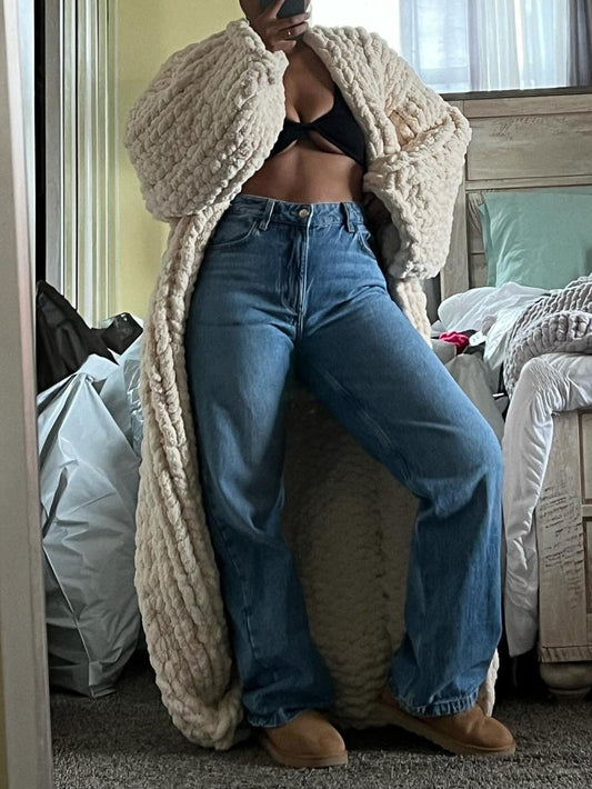 Thickened Sweater Loose Long Cardigan