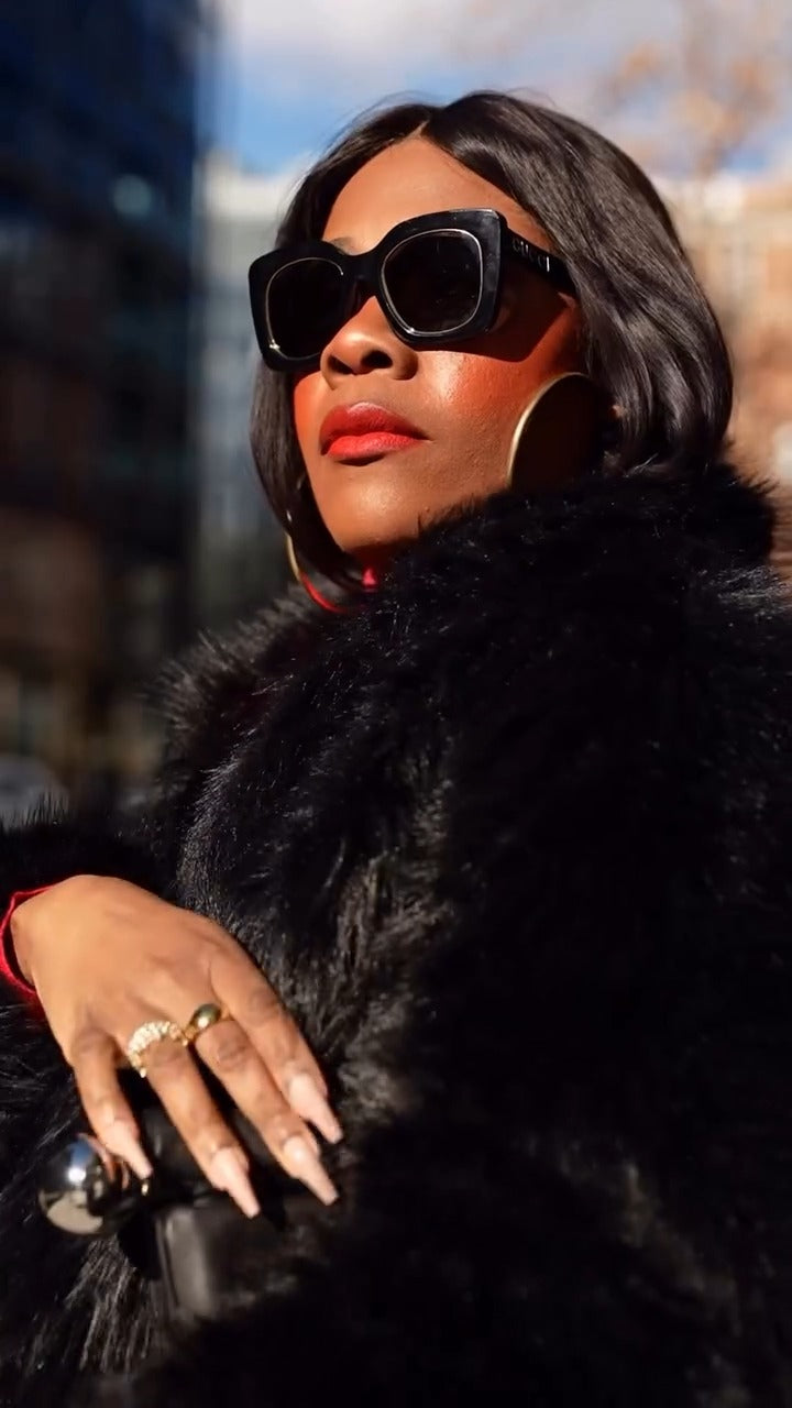 Black Fur Short Coat