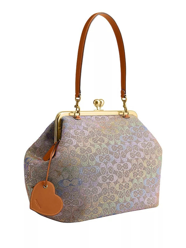 Rainbow Crystal Kisslock Bag