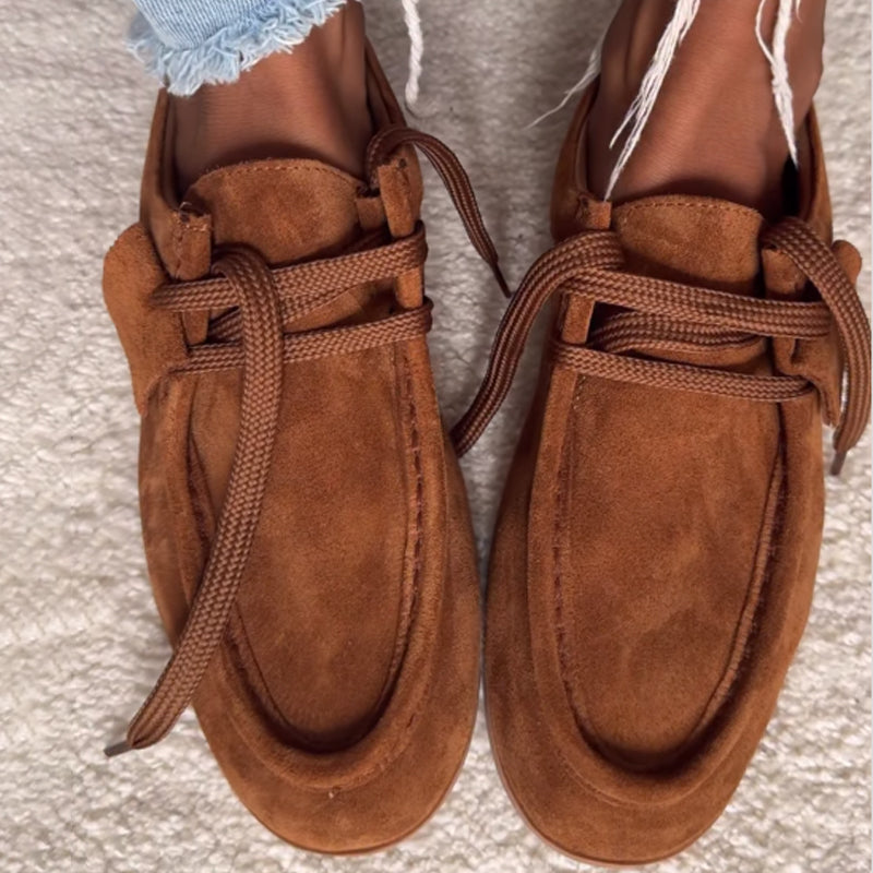Lace-Up Flat Pumps
