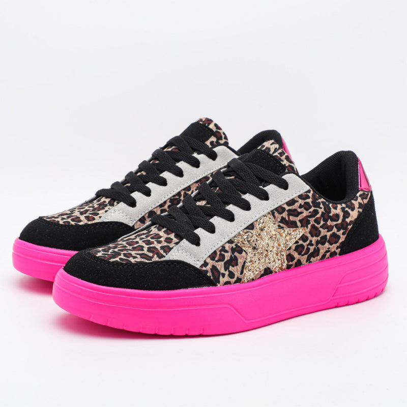 Lace-up Sparkling Sneakers