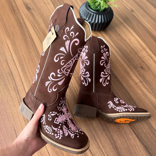 Western Cowboy Boots Embroidered Mid-Boots