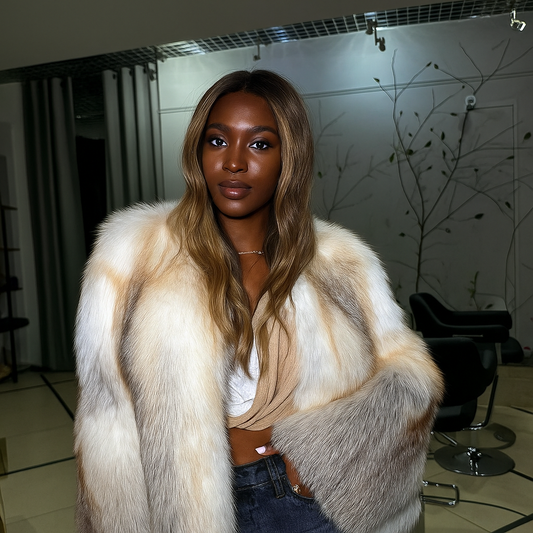 Gridient Faux Fur Bracelet