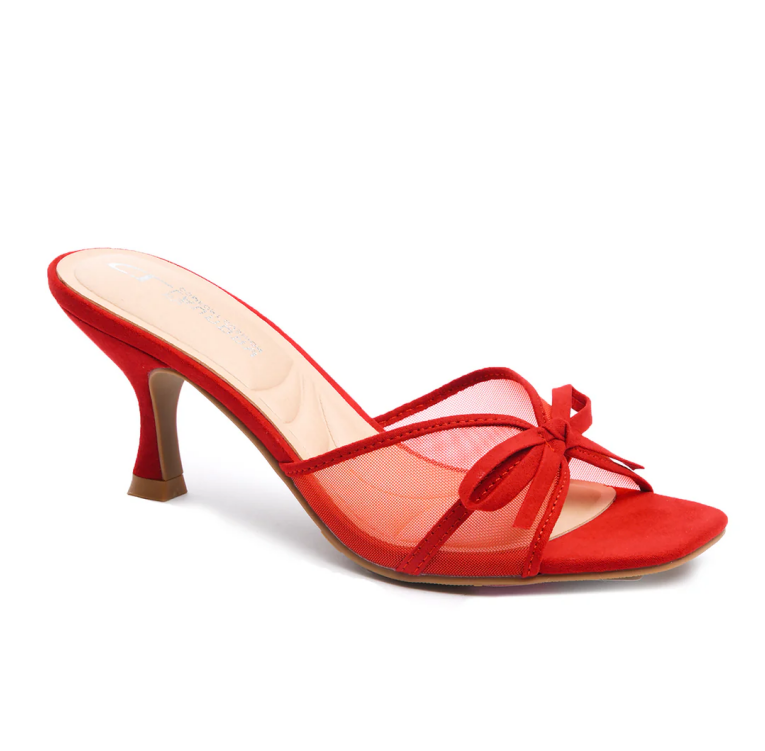 Mesh Bow Sandals