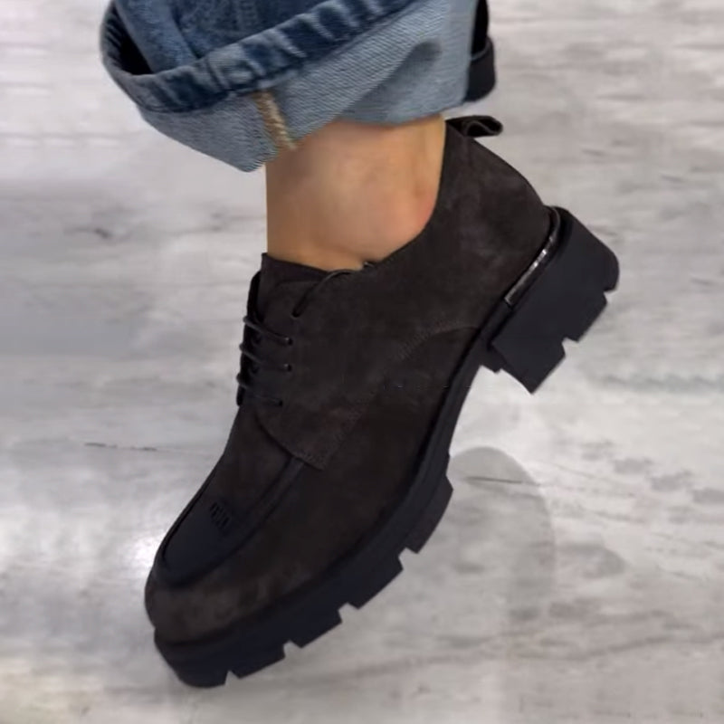 Lace Up Chunky Sole Oxford Shoes