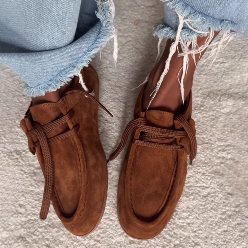 Lace-Up Flat Pumps