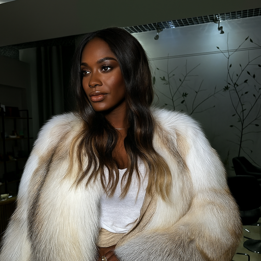 Gridient Faux Fur Bracelet