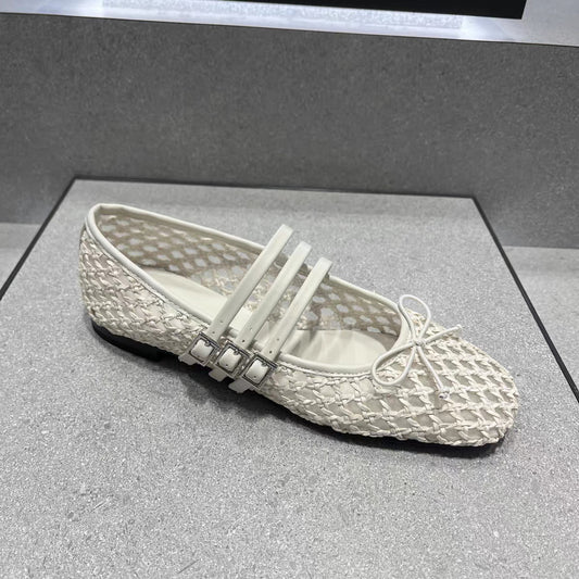 Flat Bow Mary Jane Shoes