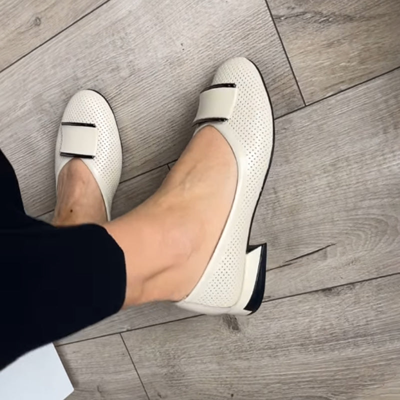 Hollow-out Coarse-heeled Shoes