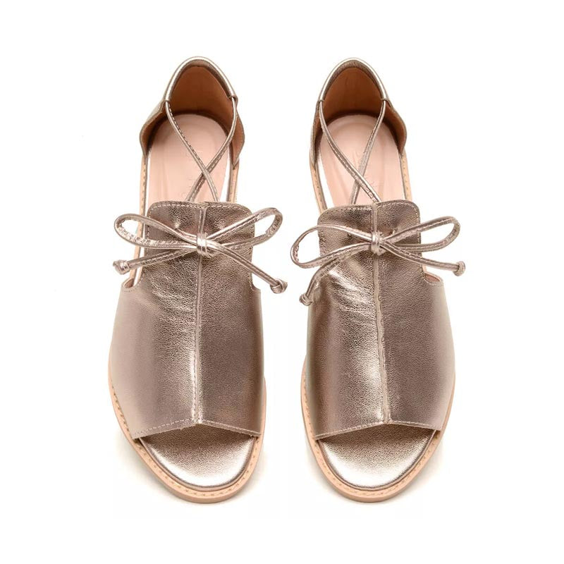 Strappy Peep Toe Flat Sandals