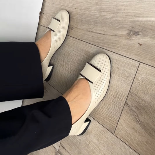 Hollow-out Coarse-heeled Shoes