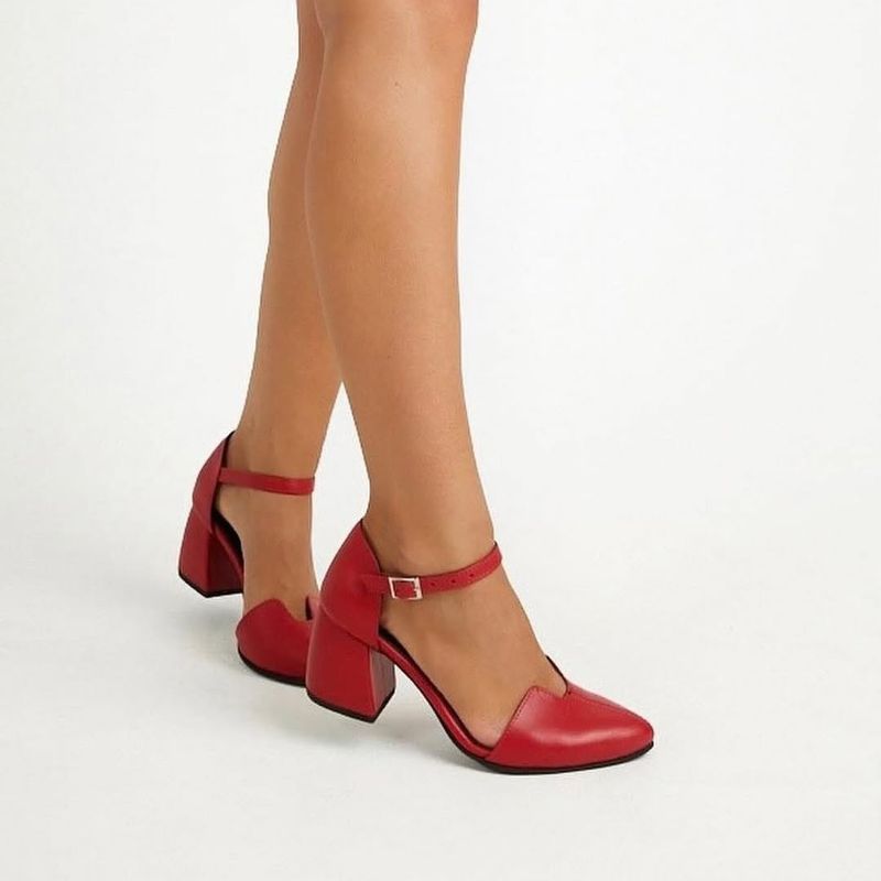 Brown Ankle - Strap Flats