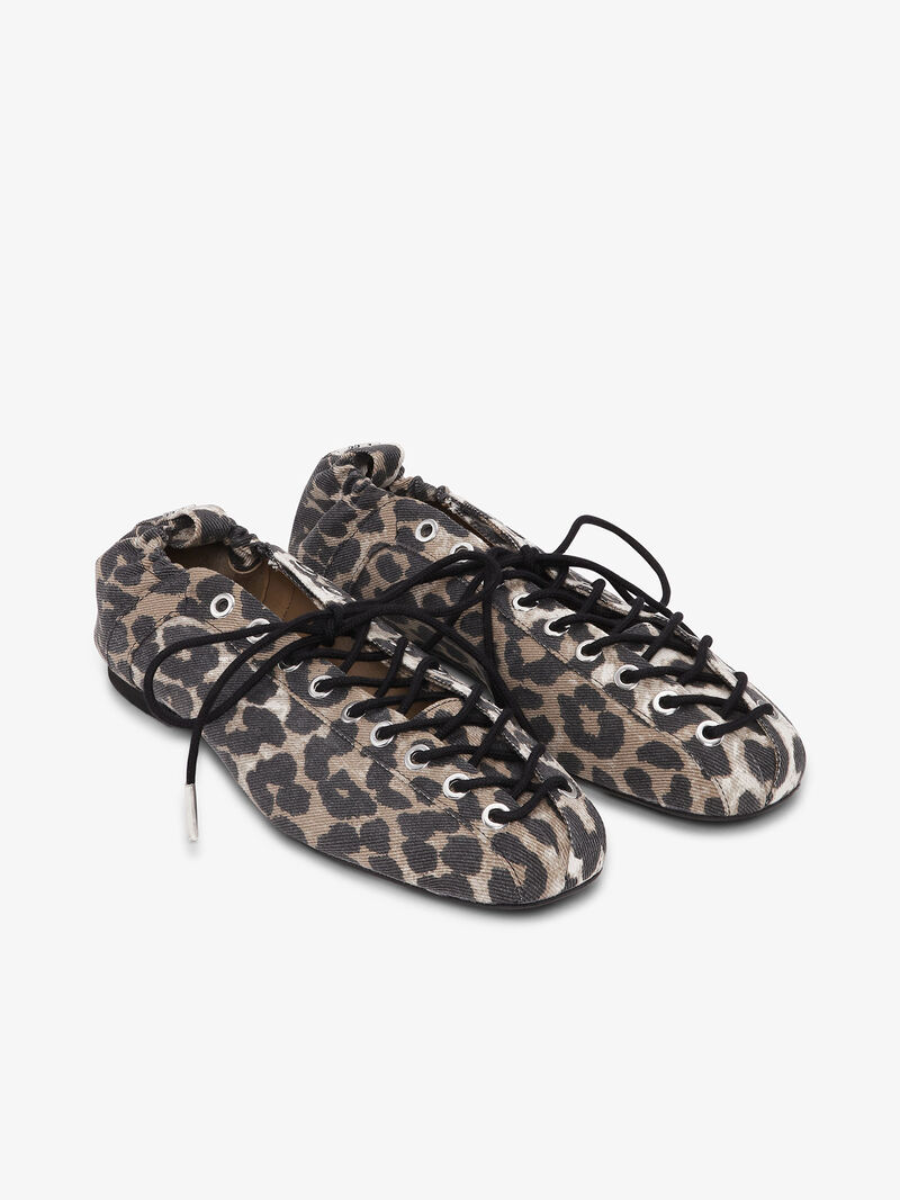 Lace-Up Ballet Flats