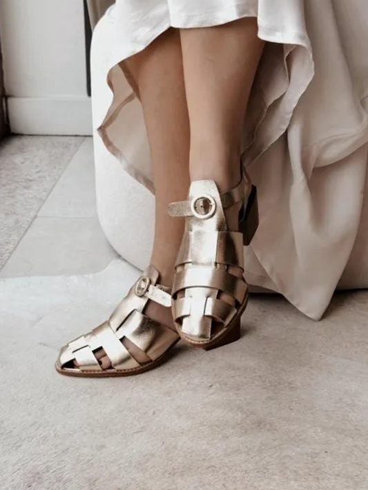 Woven Heeled Sandals