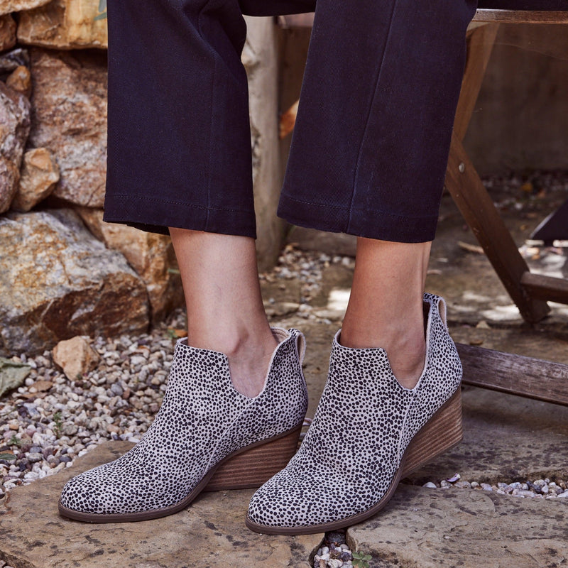 Printed Wedge Ankle Booties
