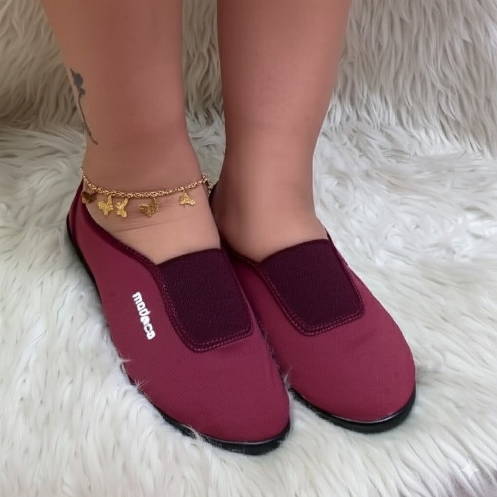 Burgundy Slip - On Comfort Shoes