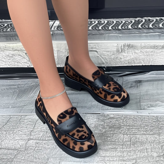 Leopard Print Loafers