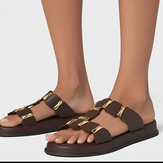 Contrast Flat Sandals