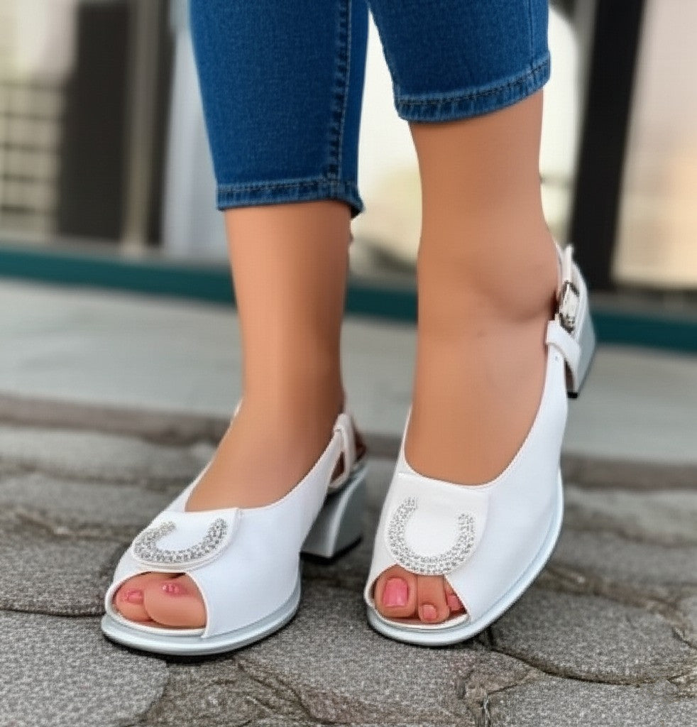 Toe Block Heel Sandals
