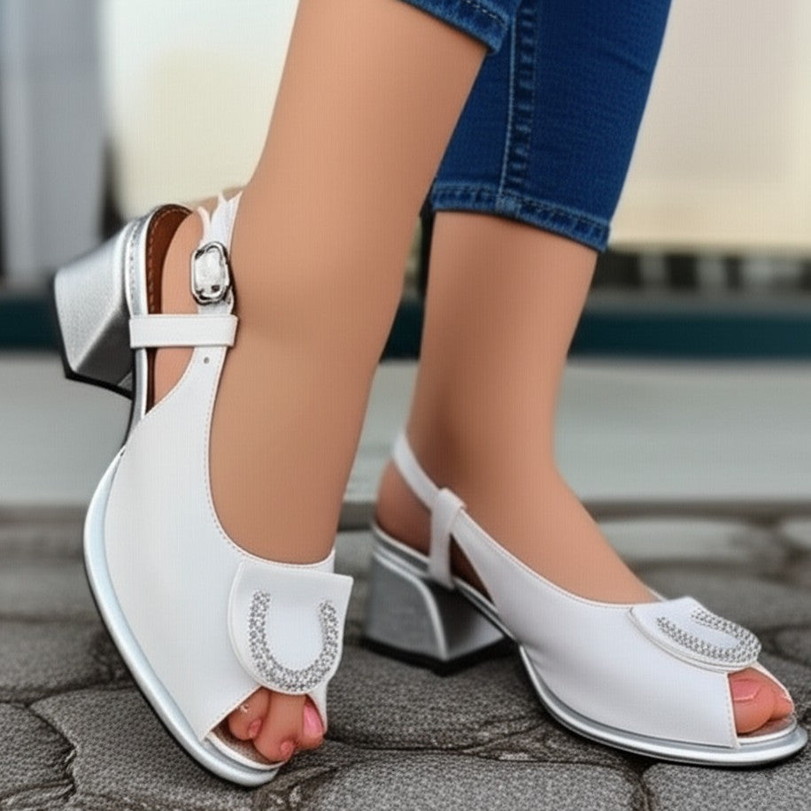 Toe Block Heel Sandals