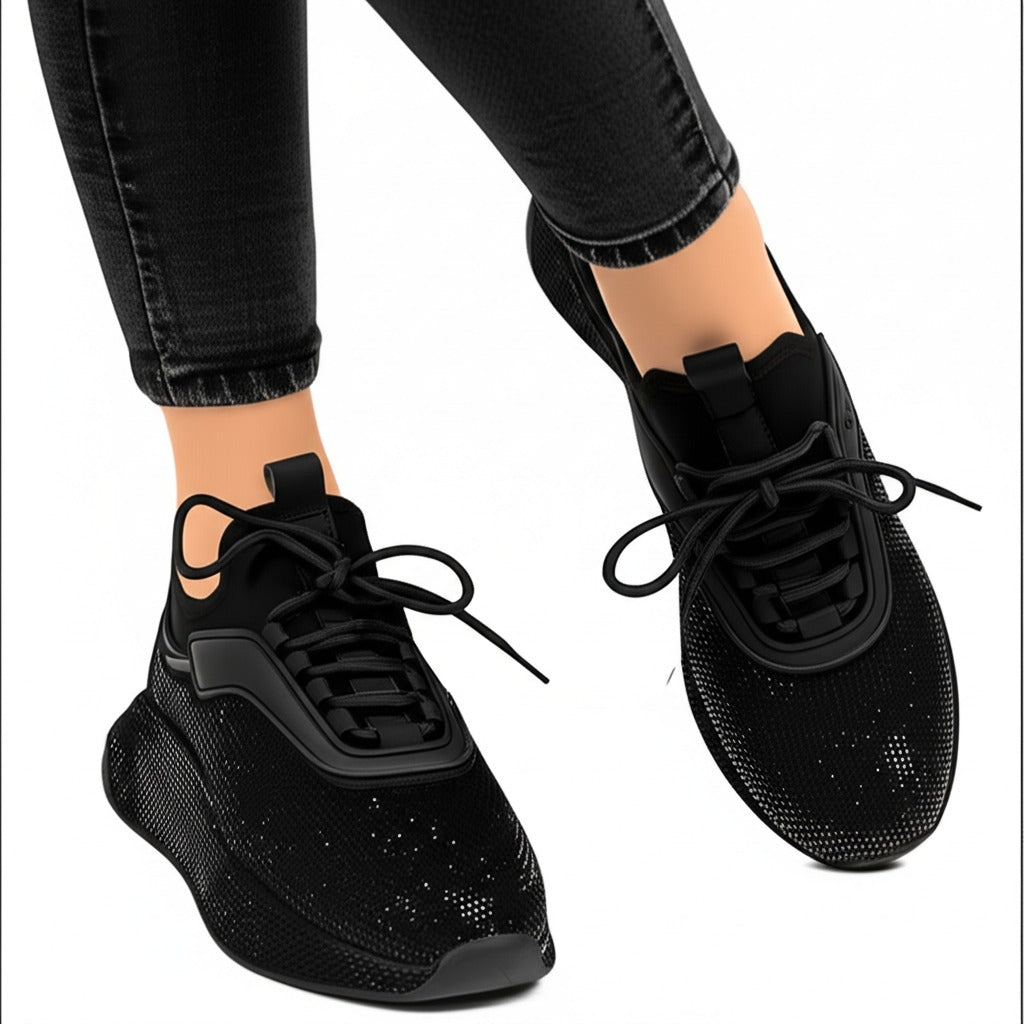 Mesh Lace - Up Sneakers