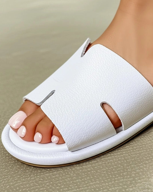 Classic Leather Slide Sandals