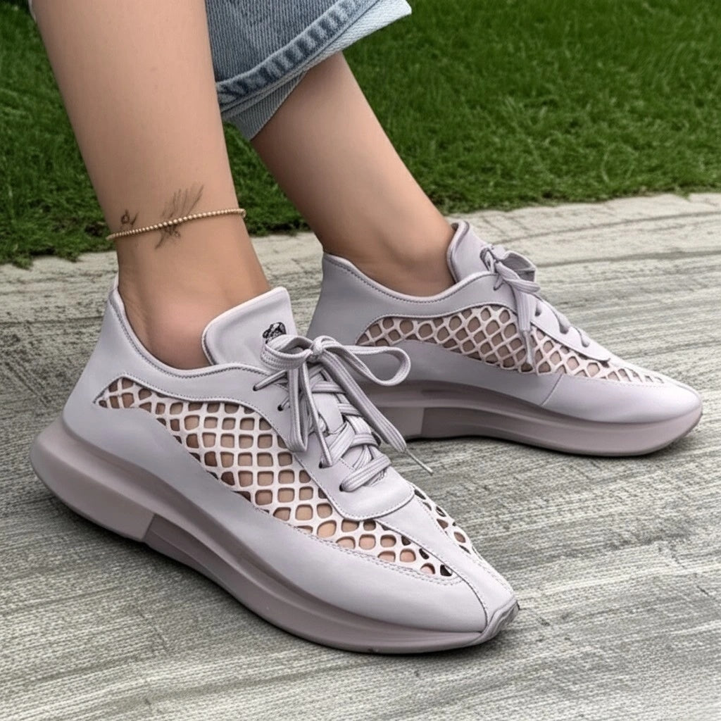 Breathable Mesh Lace - Up Sneakers