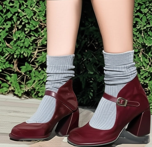 Ankle Strap Block Heel Mary Janes