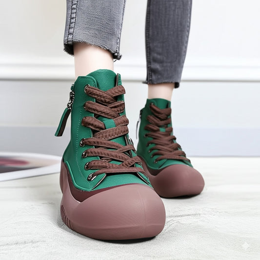 Chunky High Top Lace Up Sneakers