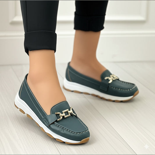 Chain Embellished Loafers