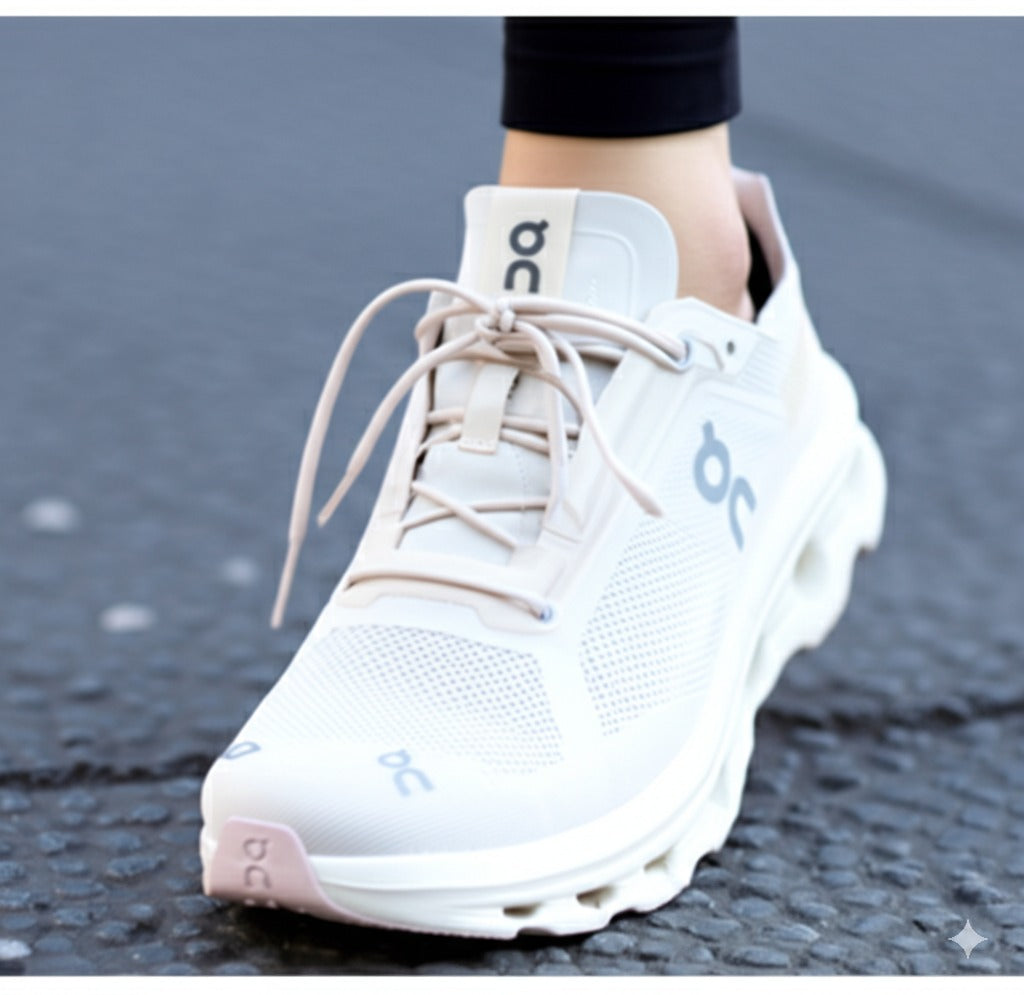 Light Gray Mesh Lace - Up Running Sneakers
