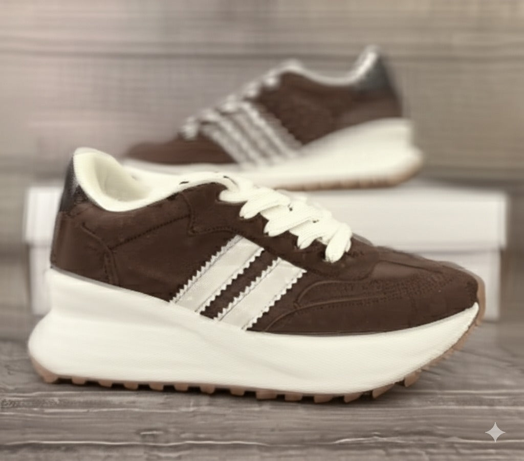 Striped Chunky Sole Sneakers