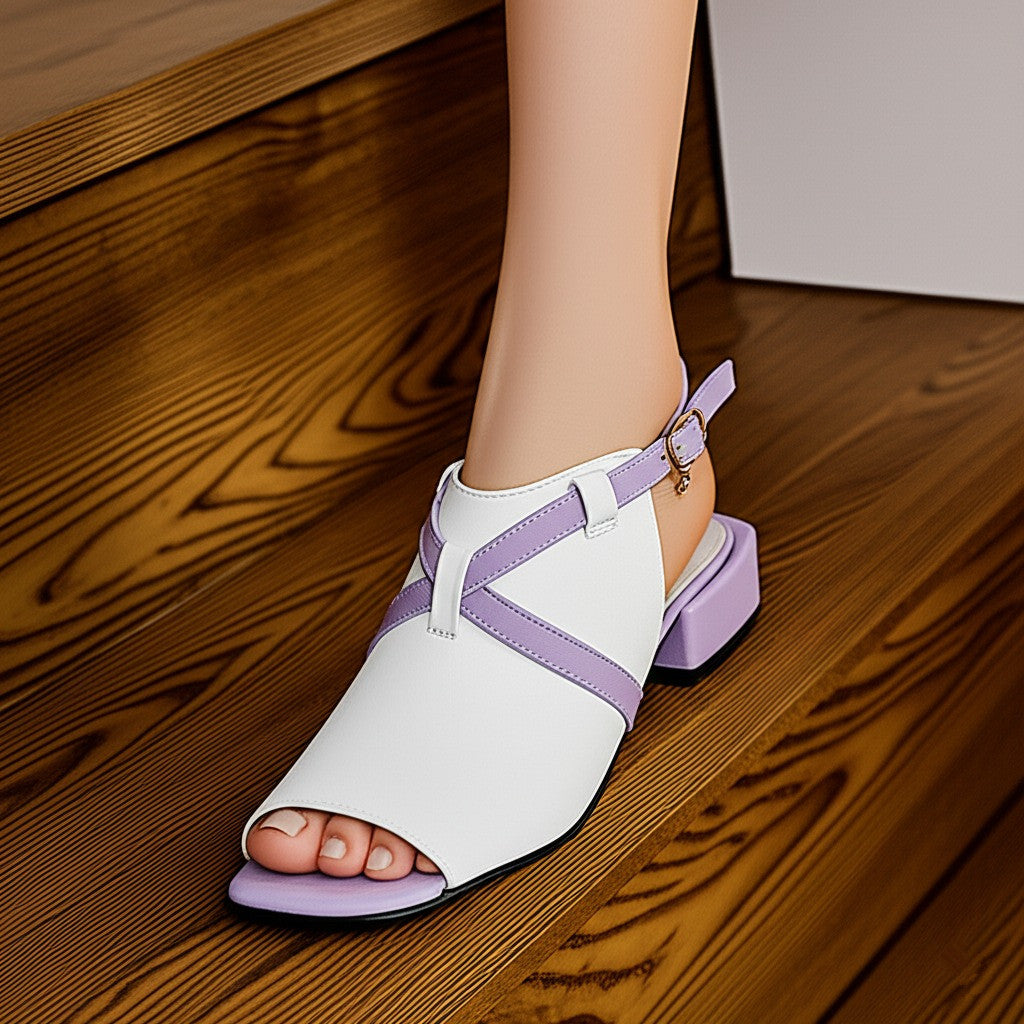 Color - Block Strap Sandals