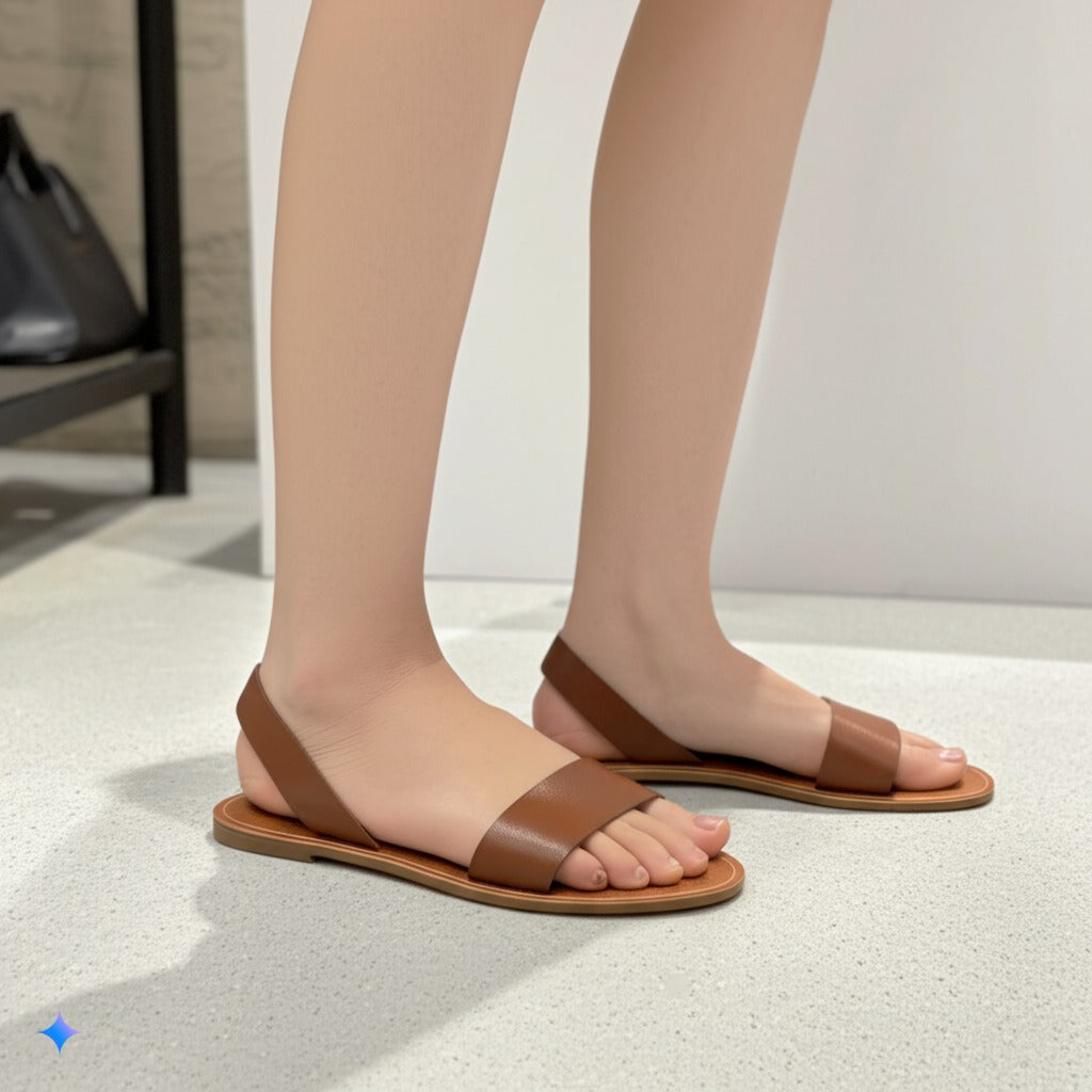 Plus Size Womens Slip On Flat Sandals