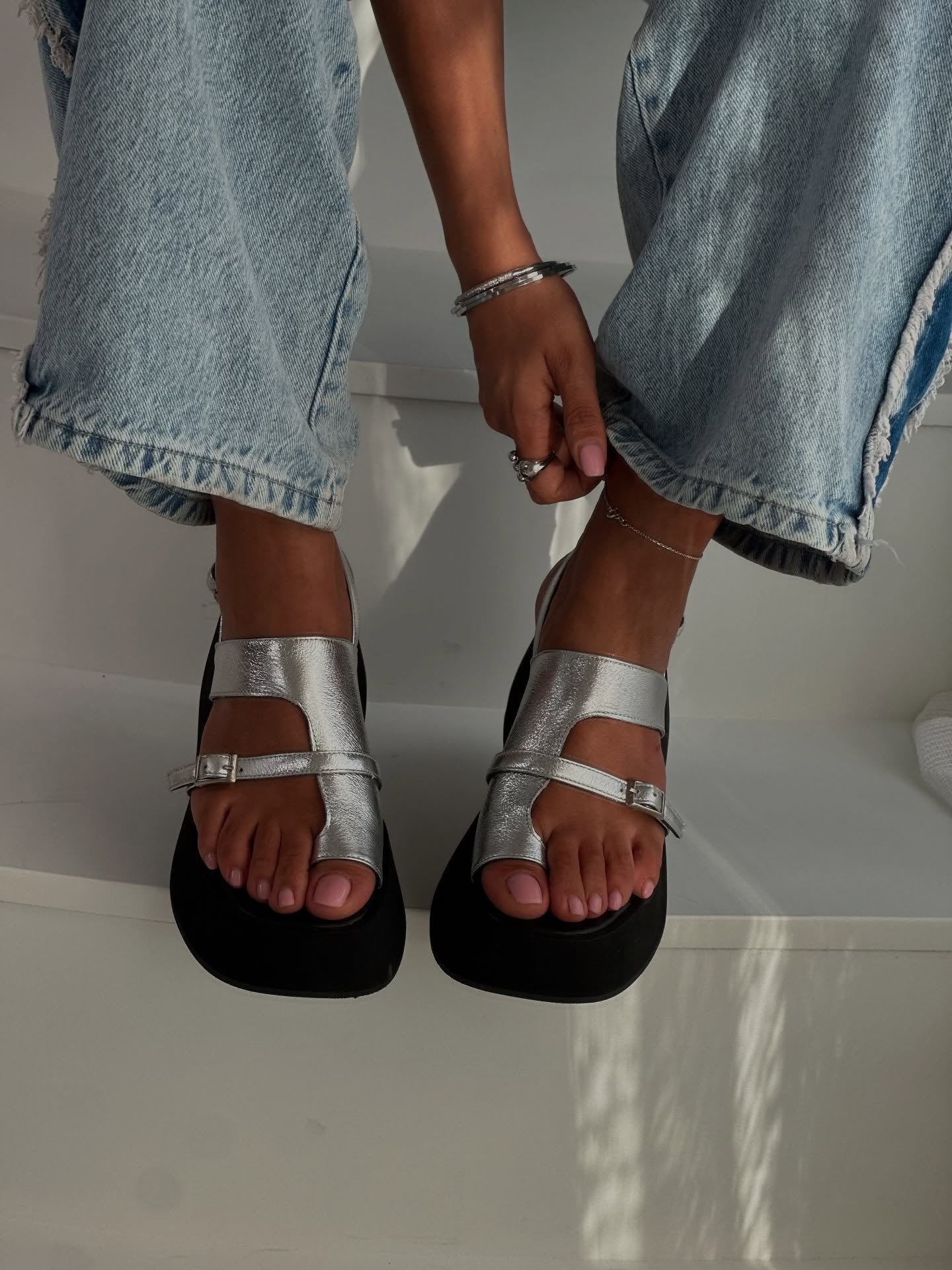 Buckle Strap Platform Sandals
