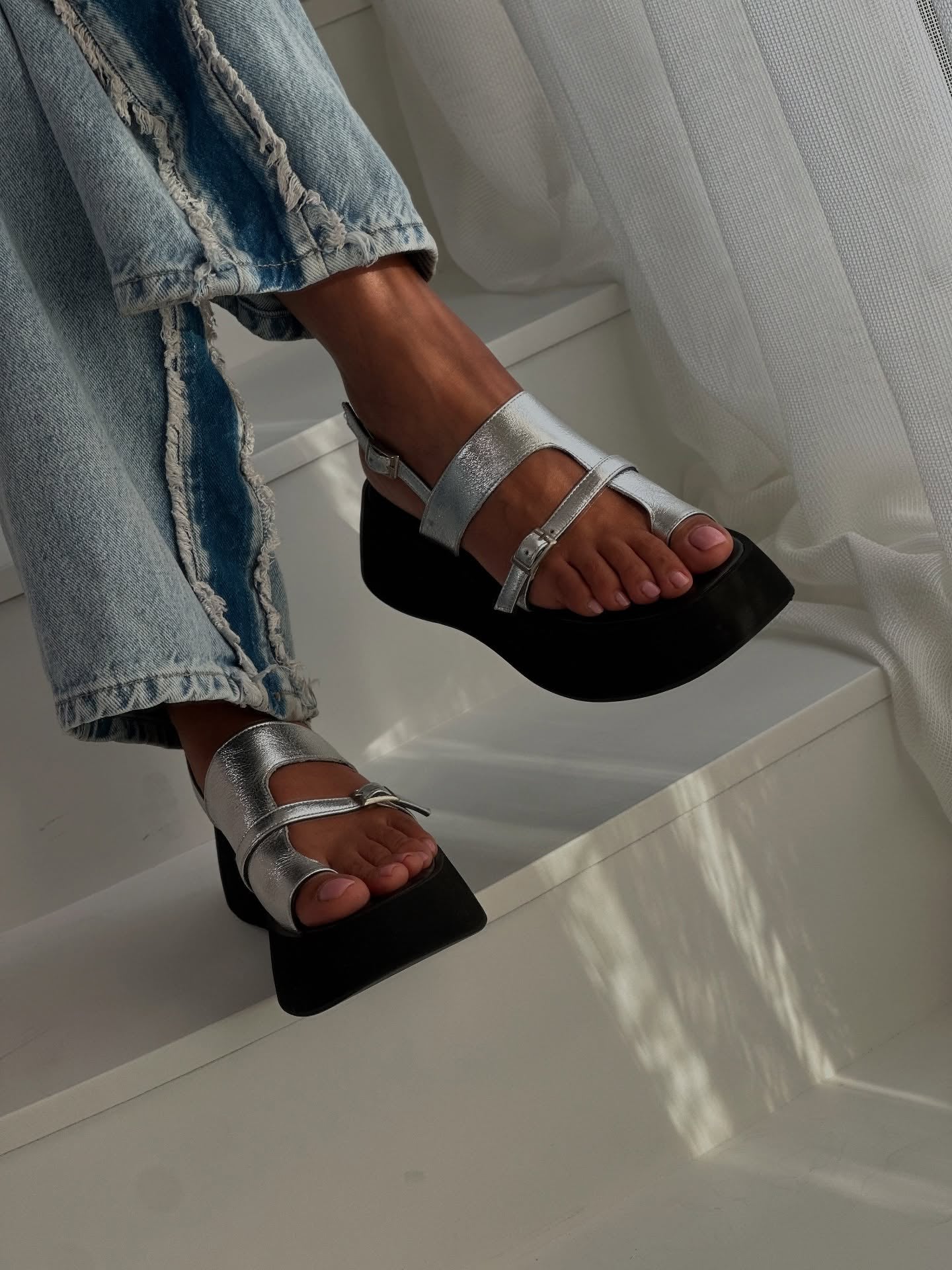 Buckle Strap Platform Sandals